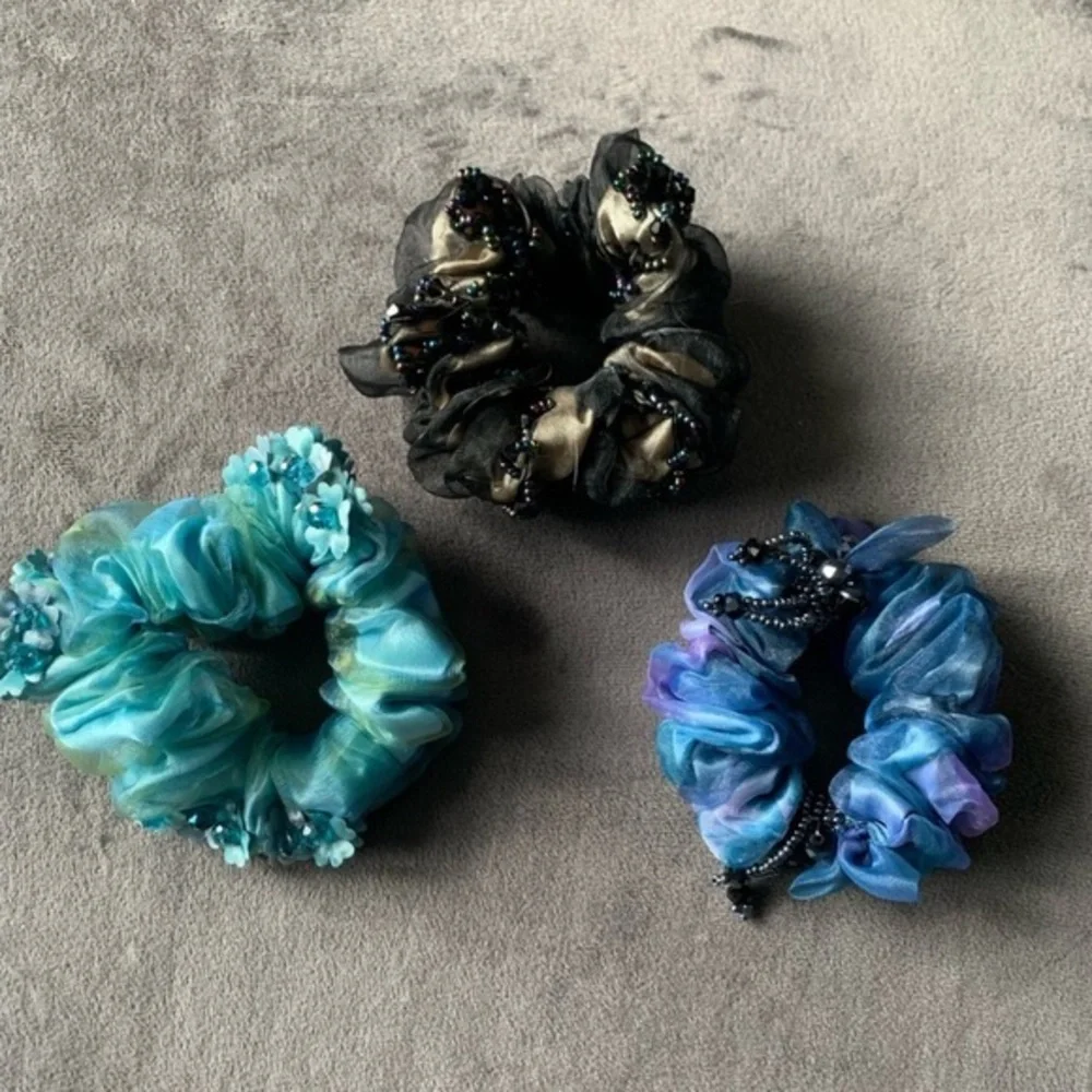 Beaded Hair Scrunchie Handmade NWOT Pick 1